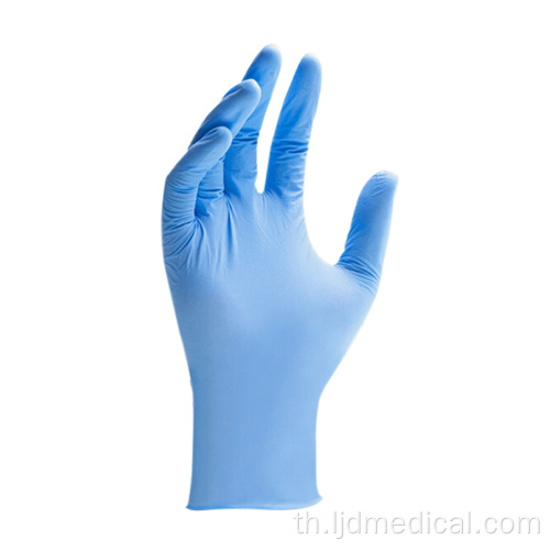 ถุงมือแพทย์ปลอดเชื้อปราศจากเชื้อสีน้ำเงินเกรดอาหาร